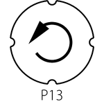 Vložka ST22-7202 pro zapuštěné podsvětlené ovládací hlavice - Provedení