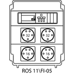 Steckdosenverteiler ROS 11\FI mit Absicherungen und Schutzschalter - 05