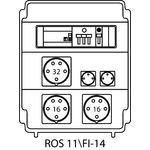 Steckdosenverteiler ROS 11\FI mit Absicherungen und Schutzschalter - 14