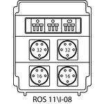 Steckdosenverteiler ROS 11\I mit Absicherungen - 08