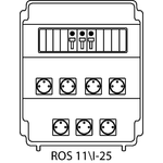 Steckdosenverteiler ROS 11\I mit Absicherungen - 25
