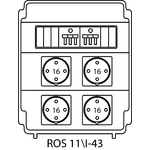 Steckdosenverteiler ROS 11\I mit Absicherungen - 43
