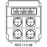 Steckdosenverteiler ROS 11\I mit Absicherungen - 48