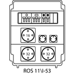 Steckdosenverteiler ROS 11\I mit Absicherungen - 53