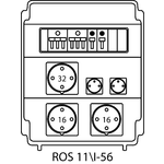 Steckdosenverteiler ROS 11\I mit Absicherungen - 56