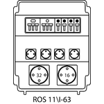 Steckdosenverteiler ROS 11\I mit Absicherungen - 63