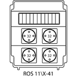 Steckdosenverteiler ROS 11\X ohne Absicherungen - 41