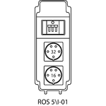 Steckdosenverteiler ROS 5\I mit Absicherungen - 01