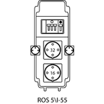 Steckdosenverteiler ROS 5\I mit Absicherungen - 55