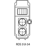 Steckdosenverteiler ROS 5\X ohne Absicherungen - 54