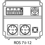 Щиток розпридільчий ROS7\I із захисними елементами - 12