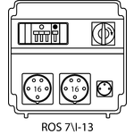 Steckdosenverteiler ROS 7\I mit Absicherungen - 13