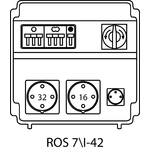 Steckdosenverteiler ROS 7\I mit Absicherungen - 42