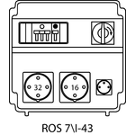 Steckdosenverteiler ROS 7\I mit Absicherungen - 43