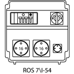 Steckdosenverteiler ROS 7\I mit Absicherungen - 54