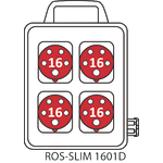 Ящик (щит) распределительный SLIM с ручкой - 1601D