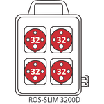 Ящик (щит) распределительный SLIM с ручкой - 3200D