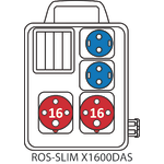 SLIM-Schaltschrank mit Schauglas für Schutzeinrichtungen und Griff - 1600DAS