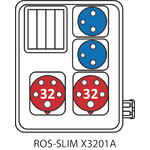 Ящик (щит) распределительный SLIM с прозрачной крышкой для защитных элементов - 3201A
