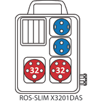 SLIM-Schaltschrank mit Schauglas für Schutzeinrichtungen und Griff - 3201DAS