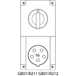 Пристрій типу GB01 (Розетка з вимикачем і механічним блокуванням в корпусі) - R21