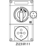 Switch socket ZI2 with disconnector 0-I - 23\R111