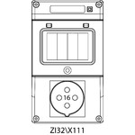 Switch socket ZI3 without protection - 32\X111