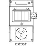 Switch socket ZI3 without protection - 33\X581