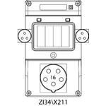Switch socket ZI3 without protection - 34\X211