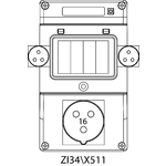 Switch socket ZI3 without protection - 34\X511