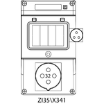 Switch socket ZI3 without protection - 35\X341