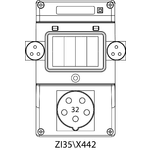 Switch socket ZI3 without protection - 35\X442