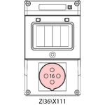 Switch socket ZI3 without protection - 36\X111