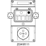 Switch socket ZI3 with miniature circuit breaker - 34\R111