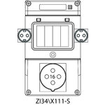 Zestaw instalacyjny ZI3 bez wyłącznika nadprądowego (SCHUKO) - 34\X111-S