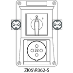 Пристрій ввідно-розпридільчий ZI з перемикачем L-0-P (SCHUKO) - 05\R362-S