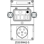 Montageset ZI3 mit Überstromschalter (SCHUKO) - 35\R442-S