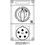 Switch receptacle ZO with disconnector - 22\R211