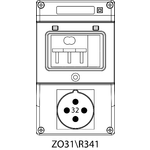 Switch receptacle ZO with miniature circuit breaker - 31\R341