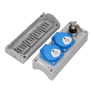 K4 control station with SP22-SAA button and two VZ16 230 V sockets (SCHUKO) - Product picture