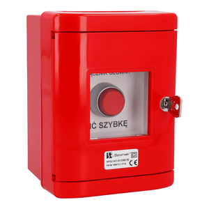 Tlačítko SP22 v uzamykatelném červeném krytu - Obrázek výrobku