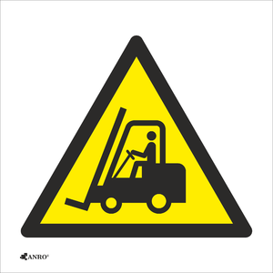 Предупреждение против горизонтального транспортного оборудования (с поясняющей надписью) - Изображение изделия