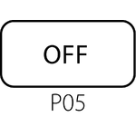 Schild ST22-1901 für Komplett-Taster mit Druckknopf mit Selbstrückgang - Ausführung