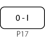 Tabliczka ST22-1901 dla przycisków pokrętnych piórkiem lub kluczem - Wykonanie