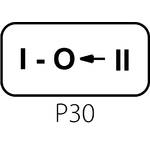 Legend plate ST22-1901 for knob or key-operated selector switches - Assembly