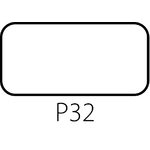 Tabliczka ST22-1901 dla przycisków pokrętnych piórkiem lub kluczem - Wykonanie