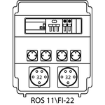 Rozvodná krabice ROS 11/FI s jističí a proudovým chráničem - 22