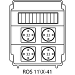 Щиток розпридільчий ROS11\Х без захисних елементів - 41