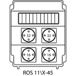 Rozvodná krabice ROS 11/X bez jističů - 45