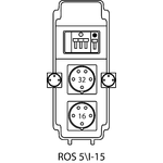 Rozvodná krabice ROS 5/I s jističi - 15